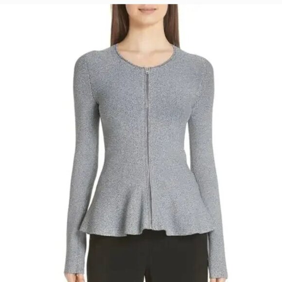 NEW ❣️ Theory Marl Peplum Jacket - Size P - Picture 1 of 9